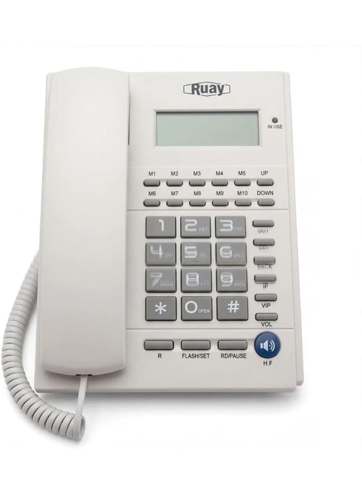 Ruay RA63 Professional Corded Business Telephone with 10 Speed-Dial Memory Keys, Clear LCD Display - Image 5