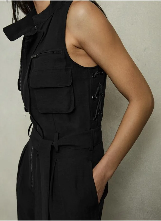 ريس Utility Pocket Jumpsuit