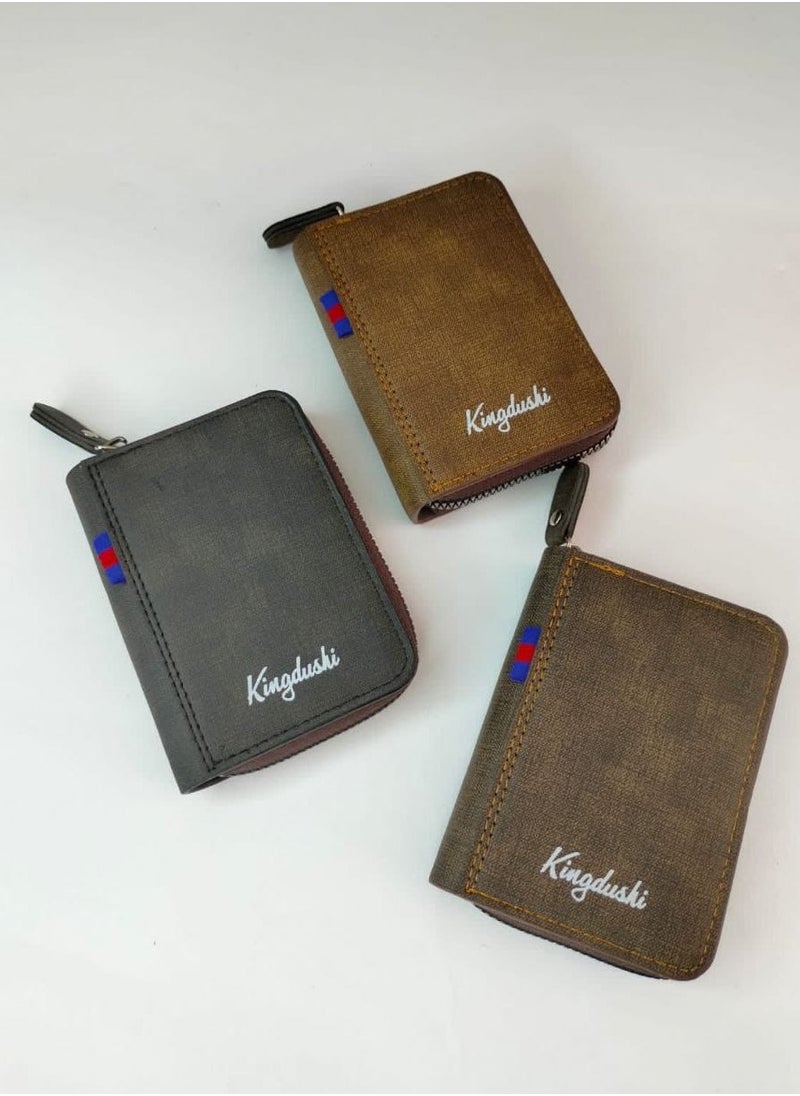Kingdushi - Kingdushi Men's Zipper Wallet – Stylish & Durable Leather Wallet with Secure Closure - Image 1