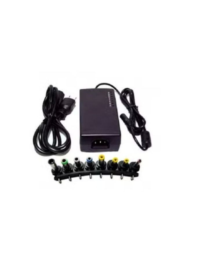 Generic Charger Ac Adapter With Multi Pins For Laptops Black 