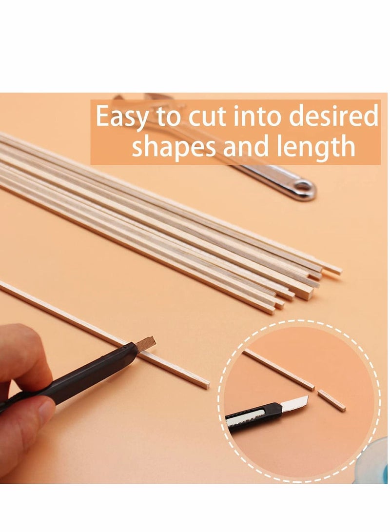 SYOSI 1/8 ×12 inch Wooden Square Dowel Rod, Small Hardwood Unfinished Wood Squrae Sticks for Crafts DIY Projects (100 Count) - Image 5