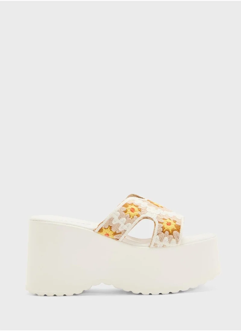OZZO Wedged Floral Sandal