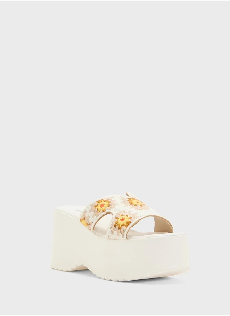 OZZO Wedged Floral Sandal