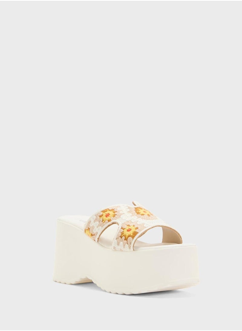 OZZO Wedged Floral Sandal  - Image 2