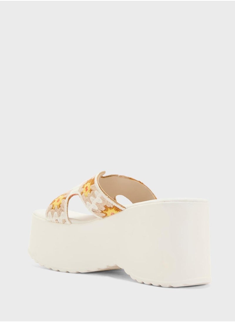 OZZO Wedged Floral Sandal  - Image 3