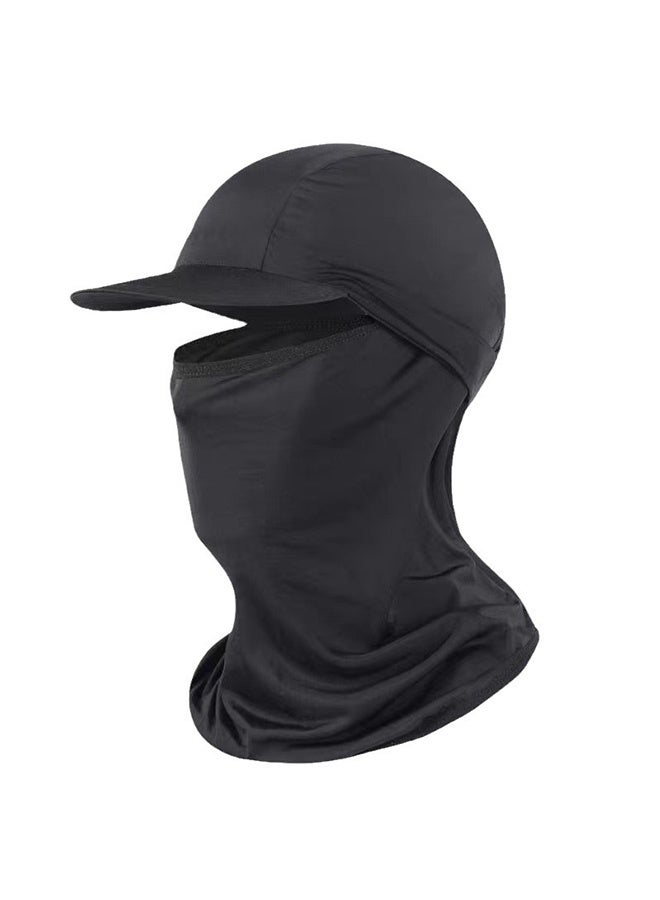 Generic Balaclava Face Mask with Brim, Sun UV Protection Hood Breathable Face Mask for Men Women, UPF 50+ Fishing Neck Gaiter, Black - Image 1