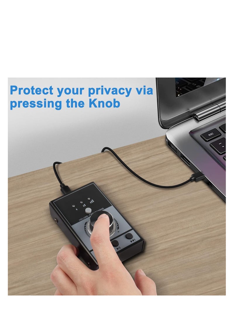 USB Volume Knob Controller, Multimedia Computer Sound Controller, with Play/Pause/Back/Forward Function, Plug and Play, Sturdy and Durable, One-Click Mute, for Phone PC Speaker Audio Adjustment