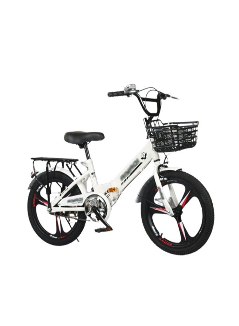 شاربدو دراجة جبلية قابلة للطي بإطار من الفولاذ عالي الكربون مقاس 20 بوصة ممتصة للصدمات، دراجة محمولة خفيفة الوزن للنساء والرجال، دراجة المدينة للعمل والمدرسة - Image 1