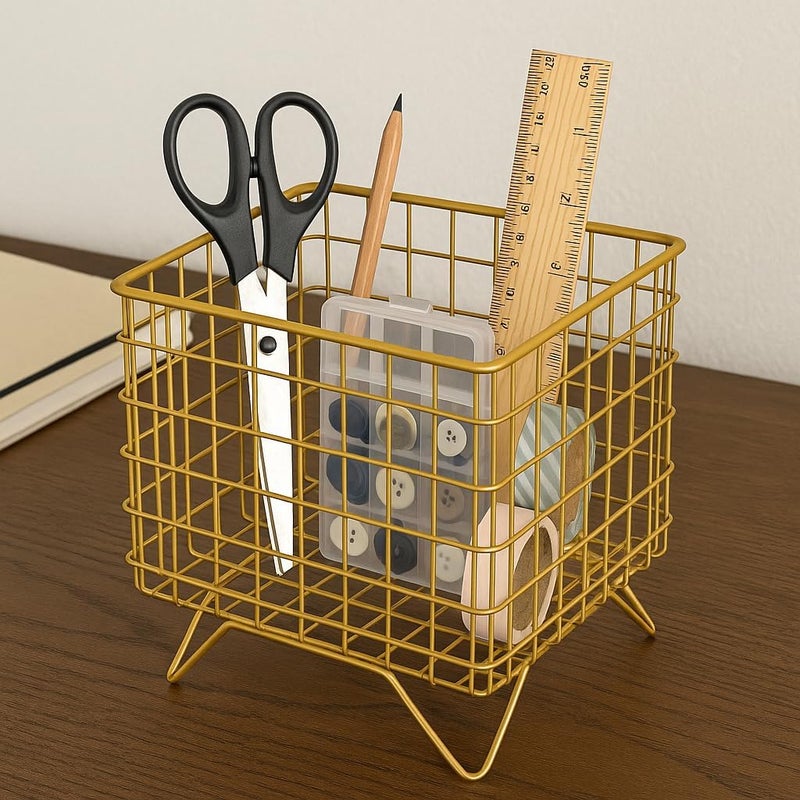 BS سلة شبكية معدنية مربعة من B&S - منظم تخزين متعدد الاستخدامات - Image 4