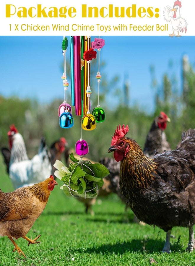 OOXYG Chicken Toys with Treat Ball for Coop, Chicken Wind Chime Toys for Hens with 5 Metal Bells, Hanging Chickens Coop Pecking Toy for Hens Chicks Poultry - Image 2