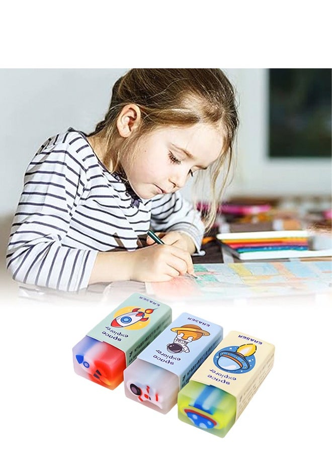 Generic - 12 Pcs Erasers for Kids Erasers Astronaut Shaped Pencil Erasers Safe and Soft for Boys and Girls Scented Ideal Back to School Supplies Special Gifts for Children's Parties for Students - Image 1