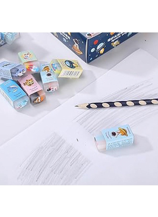 Generic - 12 Pcs Erasers for Kids Erasers Astronaut Shaped Pencil Erasers Safe and Soft for Boys and Girls Scented Ideal Back to School Supplies Special Gifts for Children's Parties for Students - Image 1
