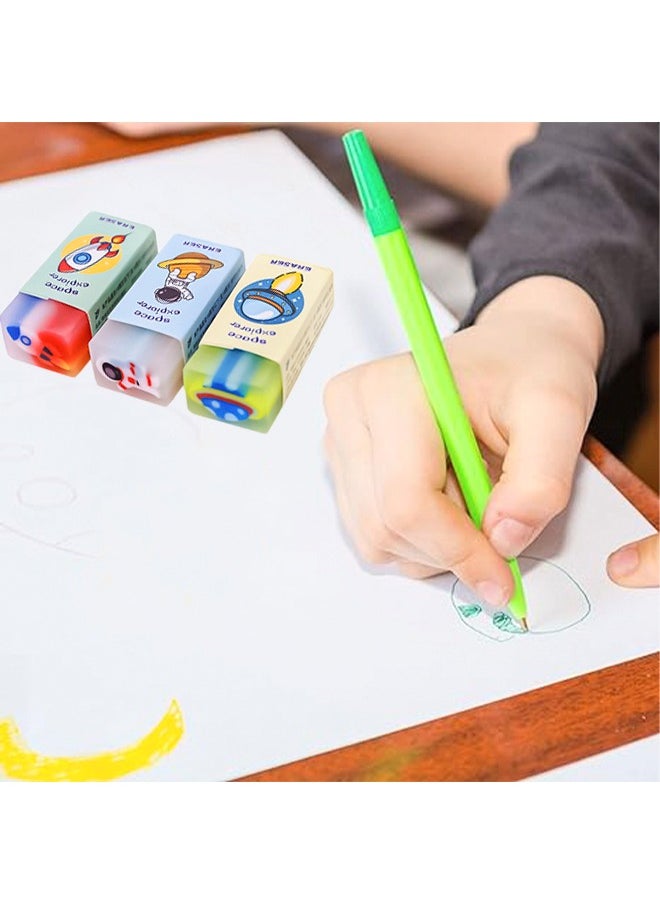 Generic - 12 Pcs Erasers for Kids Erasers Astronaut Shaped Pencil Erasers Safe and Soft for Boys and Girls Scented Ideal Back to School Supplies Special Gifts for Children's Parties for Students - Image 1
