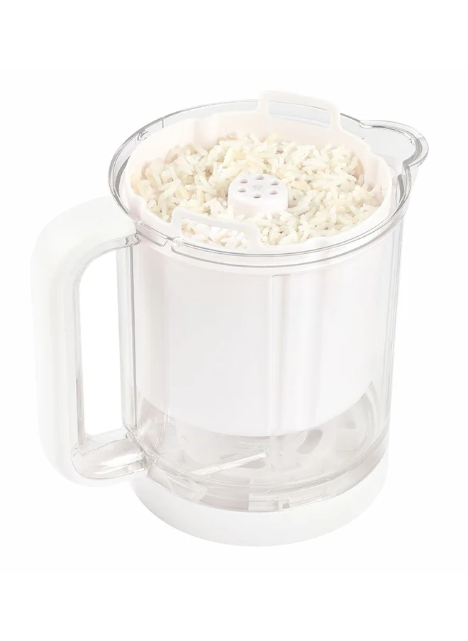 BEABA Babycook Express Pasta And Rice Cooker For Baby Food Preparation, White