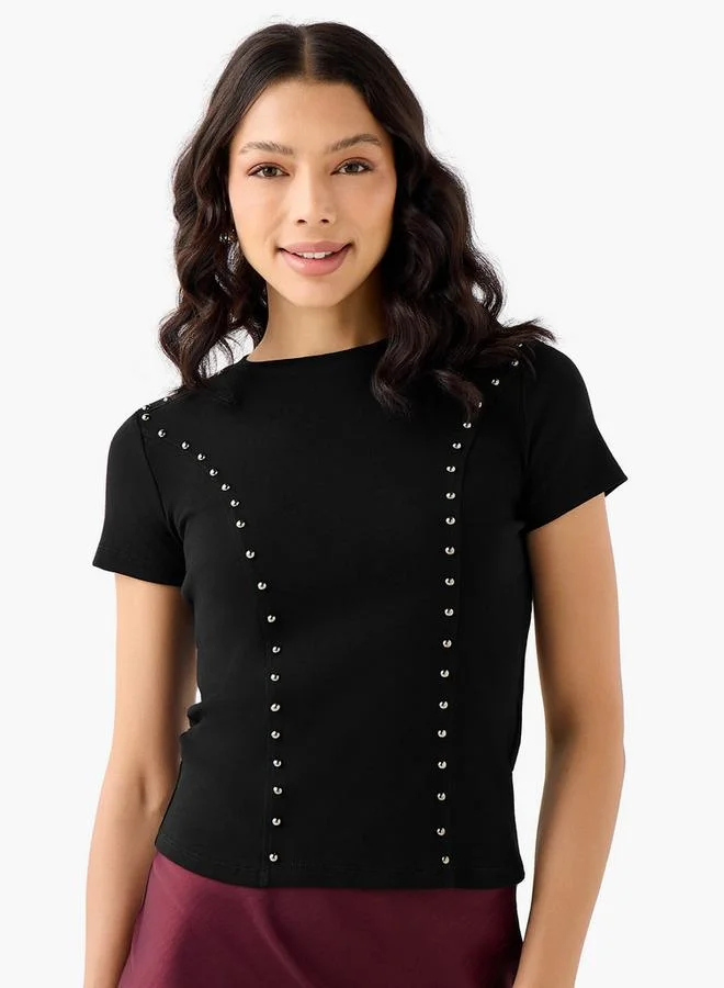 2Xtremz 2Xtremz T-shirt with Embellished Detail