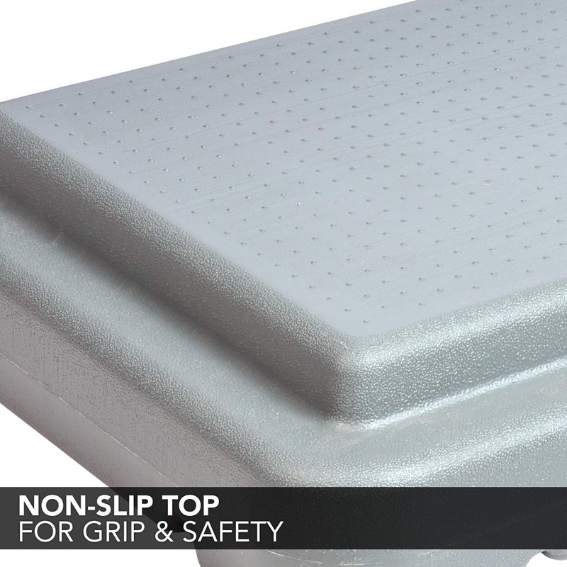 Freestyle STEP The Step (Made in USA) 4 Inch Stackable Aerobic Exercise Platform (Grey) with Non-Slip Surface and Nonskid Feet to Prevent Sliding - Image 5