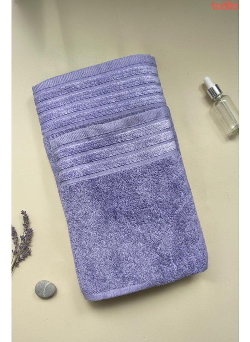 توالا مجموعه فوط توالا فوطه حمام 70*140+ فوطه وجه 50*100 وبره , قطن 100% , سريعه الامتصاص - Image 2