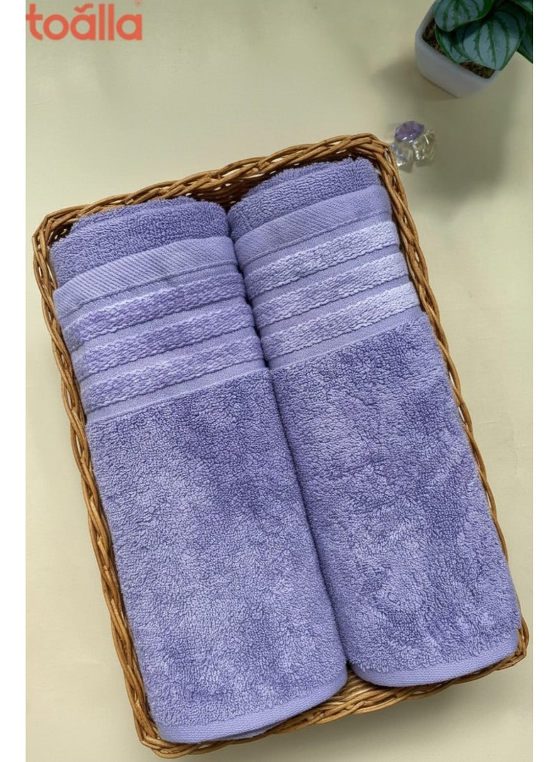 توالا مجموعه فوط توالا فوطه حمام 70*140+ فوطه وجه 50*100 وبره , قطن 100% , سريعه الامتصاص - Image 3