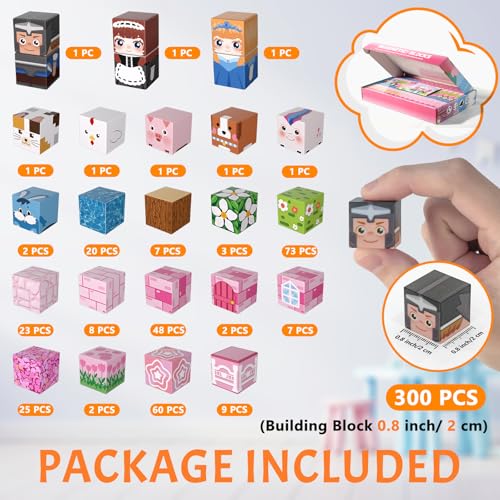 Vdealen 300 PCS Magnetic BlocksMagnetic Building Blocks Stacking Magnetic Cubes Toy for Kids STEM Montessori Sensory Toys for Boys and Girls Age 3 4 5 6 7 8 9 10 11 12 Christmas Birthday Gift - Image 5