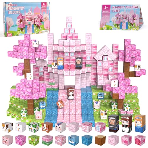 Vdealen 300 PCS Magnetic BlocksMagnetic Building Blocks Stacking Magnetic Cubes Toy for Kids STEM Montessori Sensory Toys for Boys and Girls Age 3 4 5 6 7 8 9 10 11 12 Christmas Birthday Gift - Image 1