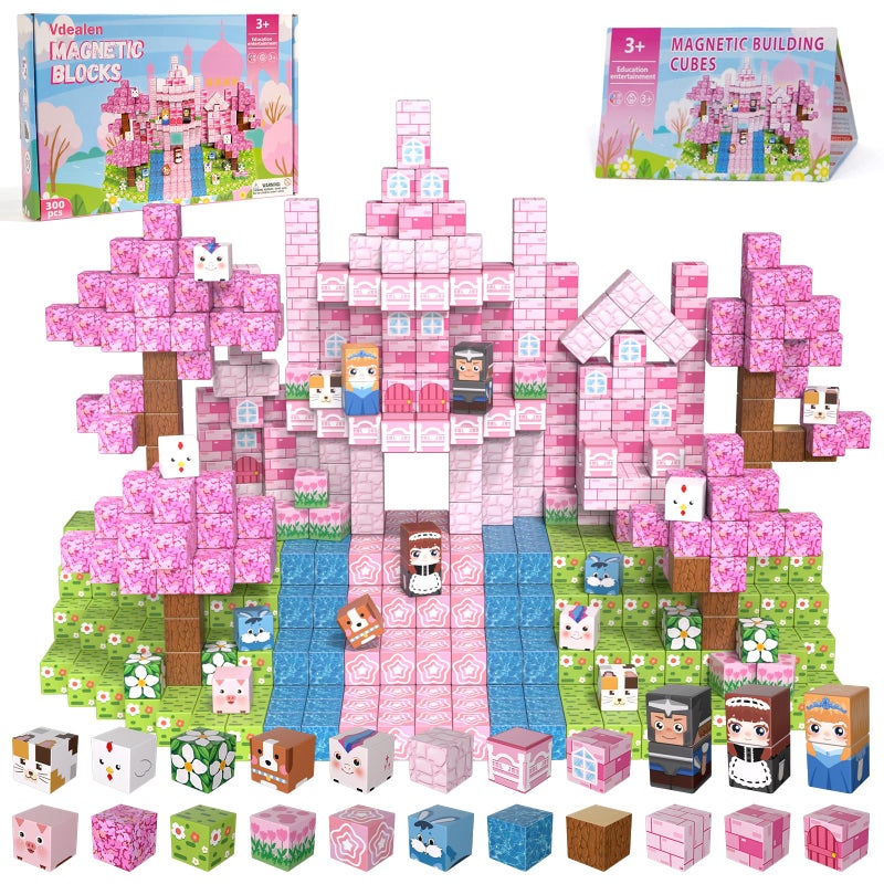 Vdealen 300 PCS Magnetic BlocksMagnetic Building Blocks Stacking Magnetic Cubes Toy for Kids STEM Montessori Sensory Toys for Boys and Girls Age 3 4 5 6 7 8 9 10 11 12 Christmas Birthday Gift - Image 3