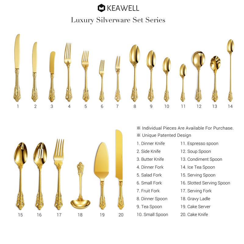 KEAWELL Luxurious 5.1-Inch Espresso Spoons Set - 6 Pieces - Mini Coffee Spoon, 18/10 Stainless Steel - Gorgeous Design with Exceptional Mirror Polished Finish (Gold) - Image 5
