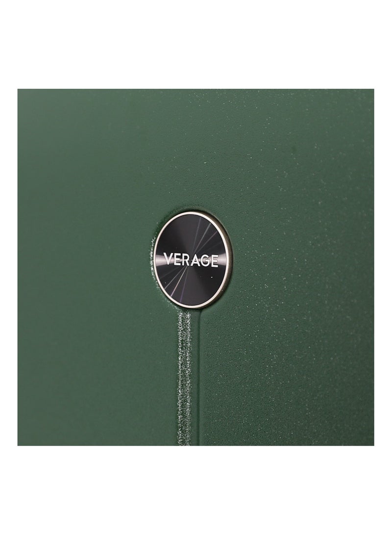 Verage  حقيبة سفر صلبة بعجلات، مجموعة من 3 قطع مع عجلة دوارة مزدوجة، باللون الأخضر (S-20 بوصة، M-24 بوصة، L-28 بوصة) - Image 4