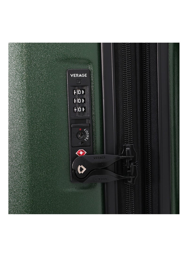 Verage  حقيبة سفر صلبة بعجلات، مجموعة من 3 قطع مع عجلة دوارة مزدوجة، باللون الأخضر (S-20 بوصة، M-24 بوصة، L-28 بوصة) - Image 5