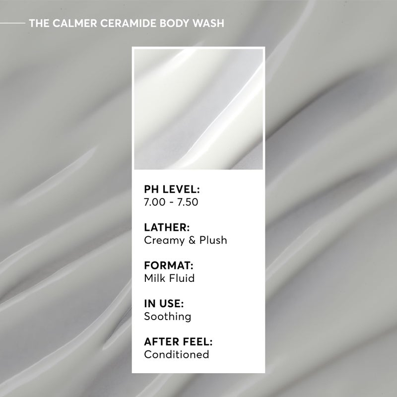 NATURIUM غسول الجسم ناتوريوم ذا كالمير سيراميد، خالي من العطور، منظف ومرطب للبشرة الجافة والحساسة، مختبر من قبل أطباء الجلد، خالي من البارابين والقسوة، 16.9 أونصة - Image 5