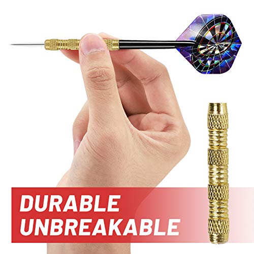 accmor سهام أكمور المعدنية، سهام حديدية، سهام معدنية احترافية، مجموعة سهام معدنية، سهام معدنية للوحة السهام، 18 قطعة - Image 4