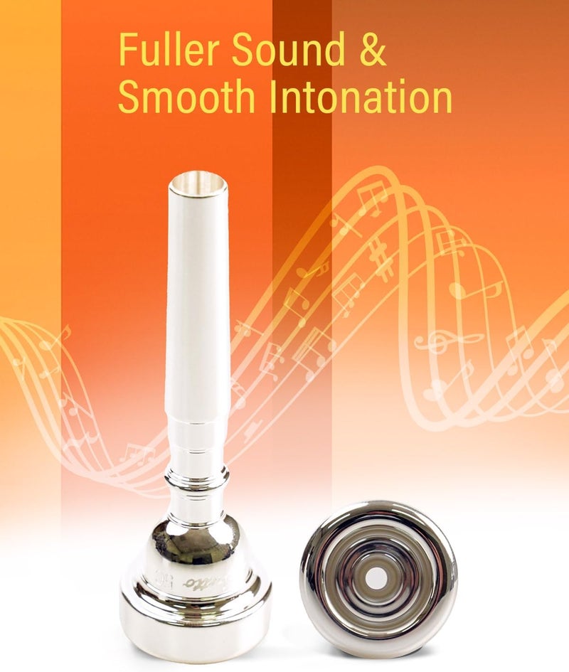 Libretto 5C Trumpet Mouthpiece, 2μm Silver Plated, Balanced Tone & Comfort, Fits C & B♭ Trumpets, Ideal for Versatile Playing & Intermediate Players - Image 2