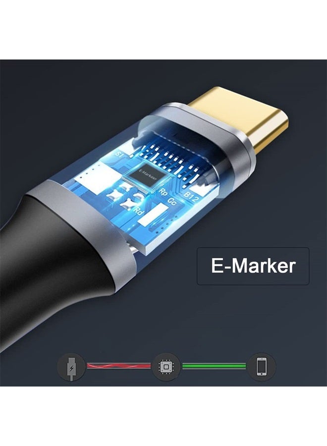NFHK 90 Degree Up Down Angled Type-C USB-C Male to Male USB3.1 10Gbps 100W Data Cable for Laptop Phone 150CM - Image 4
