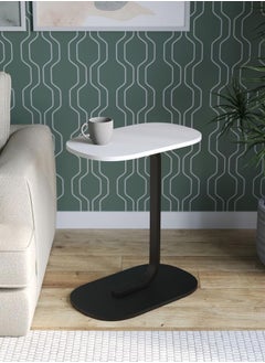 Modern Minimalist Side Table with Black Base and White Top - pzsku/Z82F508E47AA28267DEAAZ/45/_/1736095268/ef2317a3-b55b-41e8-97e8-35f812359e87