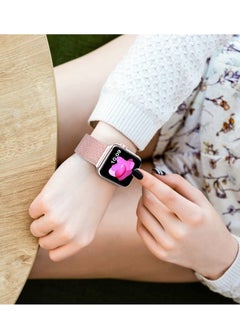 ANYOGRO Compatible with Apple Watch Band 42mm 41mm 40mm 38mm for Women and Men, Magnetic Metal Stainless Steel Strap Wristband Compatible for iWatch Series 10 9 8 7 6 5 4 3 2 1 SE Rose Gold  - Image 3