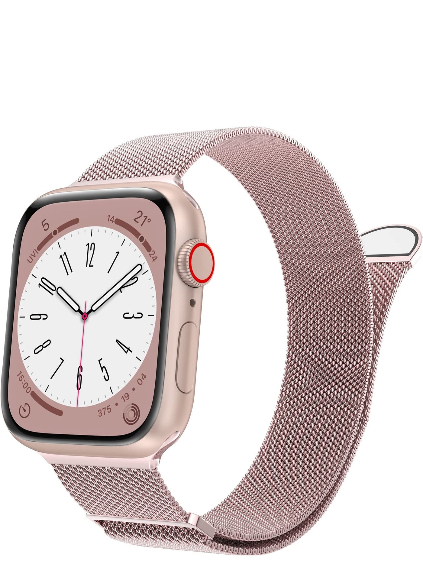 ANYOGRO Compatible with Apple Watch Band 42mm 41mm 40mm 38mm for Women and Men, Magnetic Metal Stainless Steel Strap Wristband Compatible for iWatch Series 10 9 8 7 6 5 4 3 2 1 SE Rose Gold