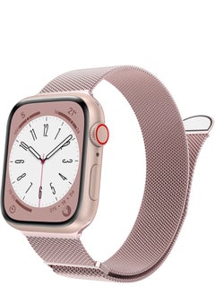 ANYOGRO Compatible with Apple Watch Band 42mm 41mm 40mm 38mm for Women and Men, Magnetic Metal Stainless Steel Strap Wristband Compatible for iWatch Series 10 9 8 7 6 5 4 3 2 1 SE Rose Gold  - Image 1
