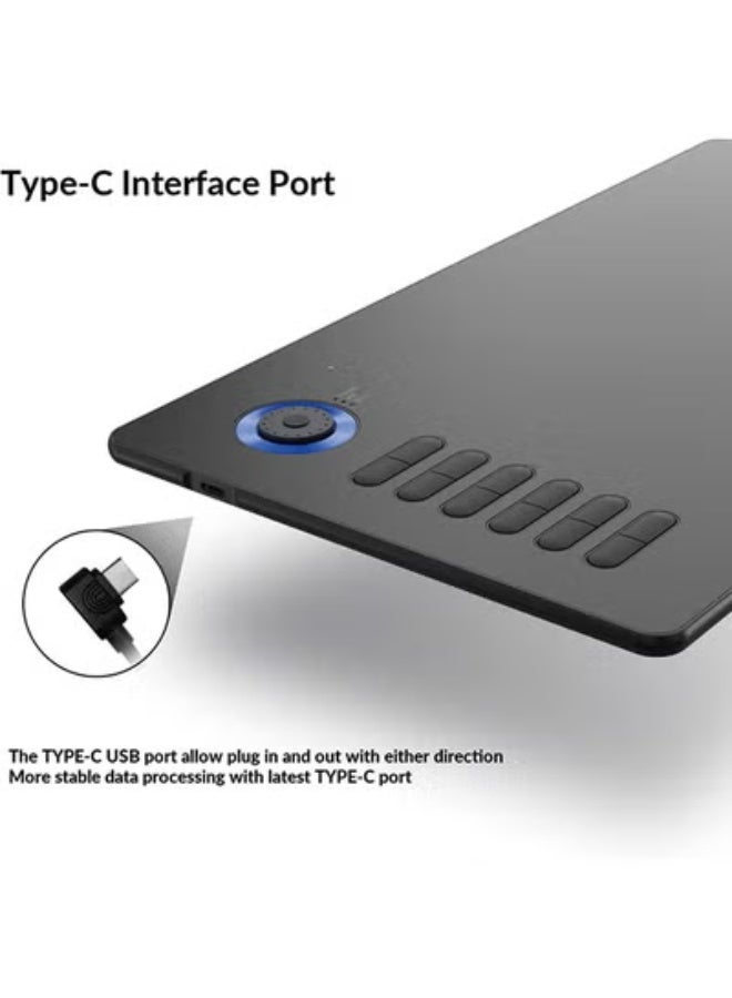 Veikk Digital Drawing Tablet VEIKK A15Pro Graphics Pen Tablet 10 x 6 Inch Graphics Tablet with 12 Shortcut Keys and 1 Quick Dial,Supports Tilt Function,for MAC/Win/Linux/Android OS (Blue) - Image 3