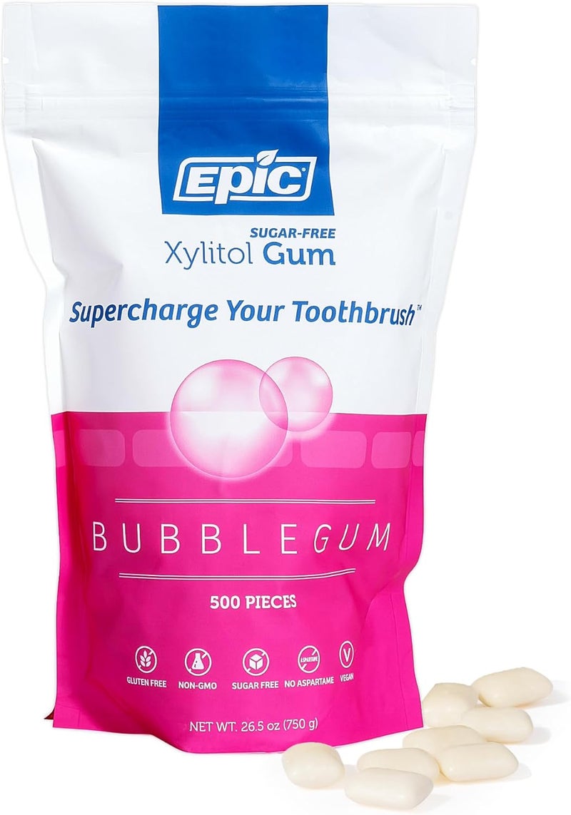 Epic Sugar-Free Xylitol Chewing Gum - Bubblegum Flavor - Image 1
