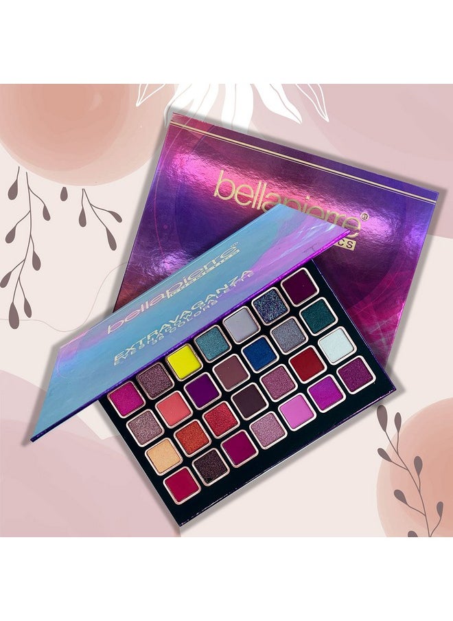 BellaPierre Extravaganza Eyeshadow Palette ; 35 Shades In Matte, Satin, Shimmer, & Foil Finishes ; Nontoxic & Paraben Free ; Vegan & Cruelty Free  - Image 3