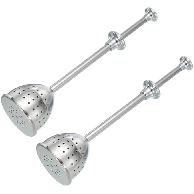 SYOSI 2 Pcs Stainless Steel Tea Infuser For Loose Leaves Adjustable Handle HalfSphere Tea Strainer Ball For Cup And Teapot Silver - Image 1