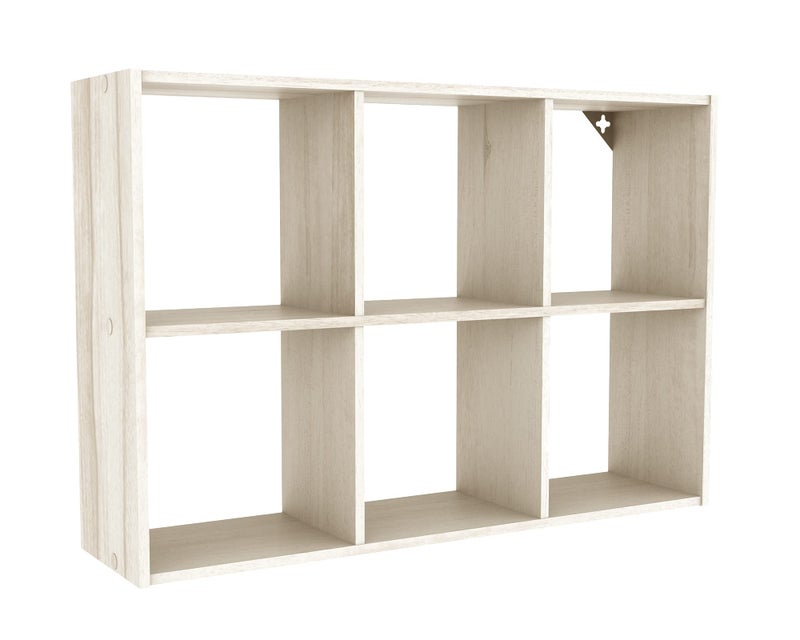 ClosetMaid 5430 Mini 6Cube Desktop or Wall Mount Organizer Bleached Walnut