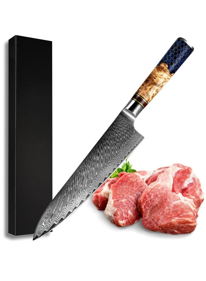 Osowake Super Sharp Professional Chef's Knife with Sheath , 8 Inch Chef's Knives , Japanese High Carbon Stainless Steel Damascus , VG 10 ,Best Kitchen Knives - Image 1