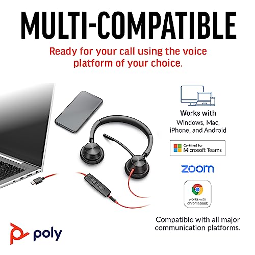 Poly Blackwire 3325 Wired Headset (Plantronics) – Flexible Microphone Boom – Hi-fi Stereo - PC/Mac/Mobile - Certified for Microsoft Teams - Amazon Exclusive - Image 5