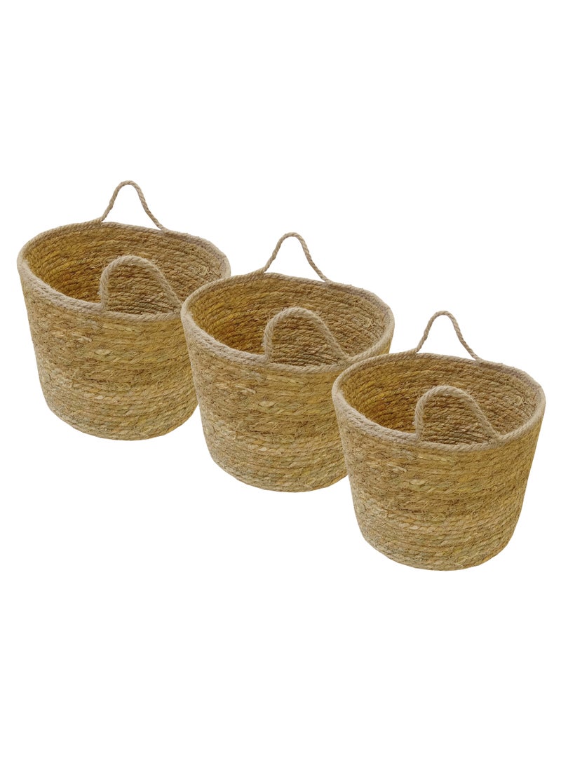 YINZUO Handwoven Basaket,Storage Baskets ,Hand pant Basket,House Storage Basket Wicker Laundry Basket Seagrass Basket Storage Organizer Storage  - Image 1