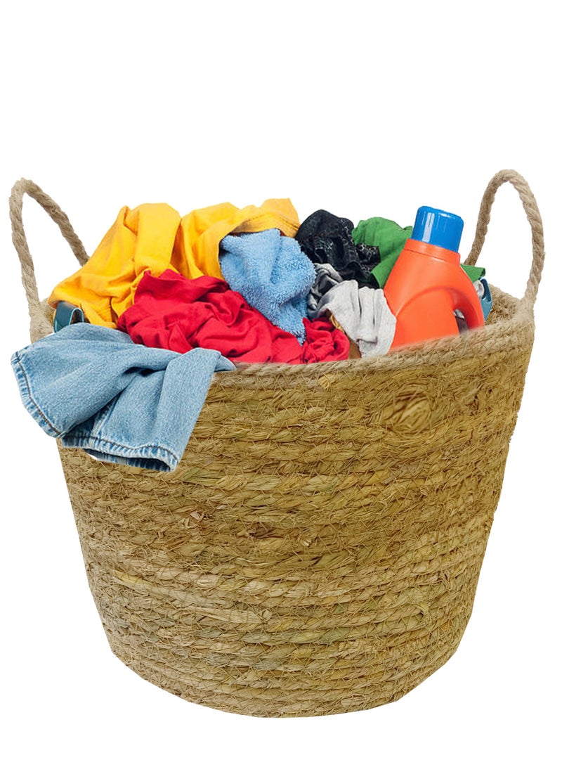 YINZUO Handwoven Basaket,Storage Baskets ,Hand pant Basket,House Storage Basket Wicker Laundry Basket Seagrass Basket Storage Organizer Storage  - Image 5