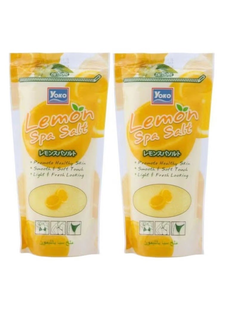 YOKO 2pack of Lemon Spa Salt Body Scrub 300grams - Image 1