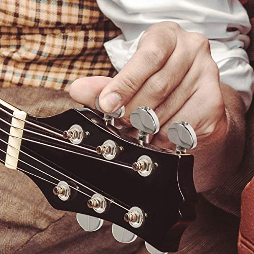 TECHBLAZE Guitar Tunning Keys 1 Left+1 Right Side Acoustic Guitar String Tuner Pegs Zinc Alloy Semiclosed Machine Head Tuners for Electric and Acoustic Guitars - Image 2