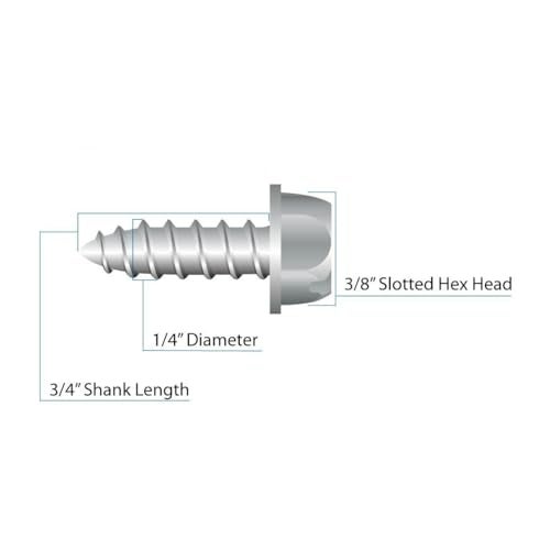 BCP Fasteners Four (4) Stainless Steel License Plate Screws (BCP253) - Image 2