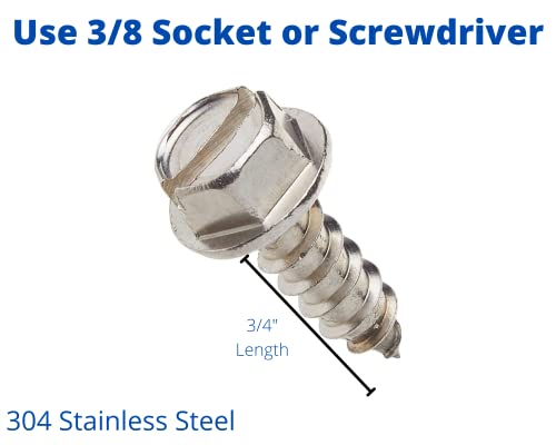 BCP Fasteners Four (4) Stainless Steel License Plate Screws (BCP253) - Image 3