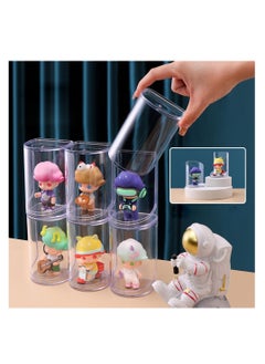 Generic 6PCS Stackable Acrylic Storage Box, Acrylic Display Casewith Cover for Action Figures,Small Acrylic Display Stand for Desk Countertop,Dustproof Protection Showcase for Mini Toys,Collectibles  - Image 1